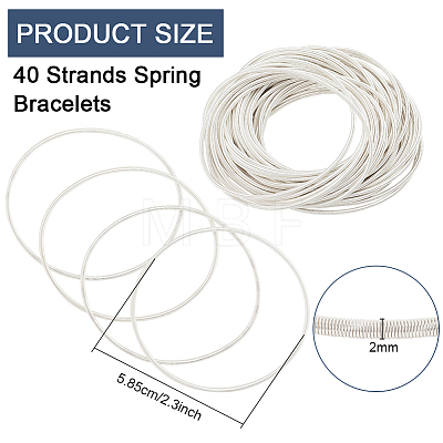 40 Strands Spring Bracelets TWIR-BC0001-51S-1