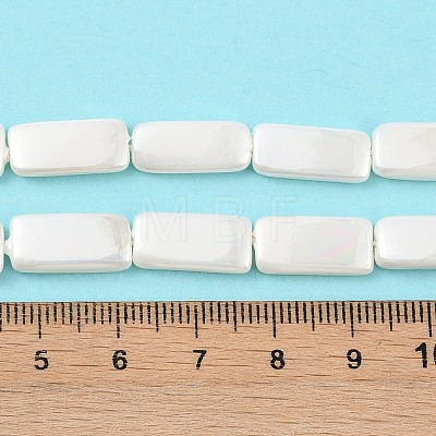 Electroplated Shell Pearl Beads Strands BSHE-C007-D01-01-1