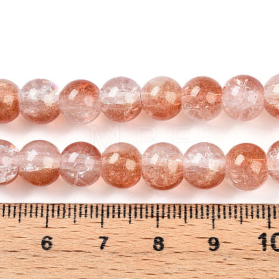 Transparent Crackle Glass Bead Strands GLAA-T025-8mm-02A-1