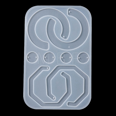 Geometry Pendant & Links Silicone Molds DIY-YW0006-73-1