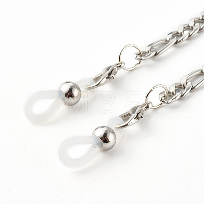 304 Stainless Steel Figaro Chains Eyeglasses Chains AJEW-EH00348-1