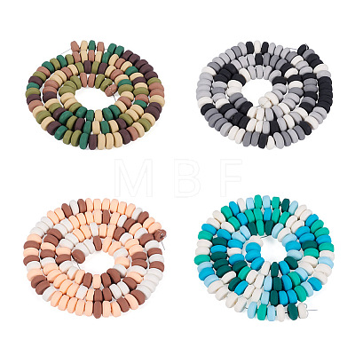 Cheriswelry 4 Strands 4 Style Handmade Polymer Clay Beads CLAY-CW0001-04-1