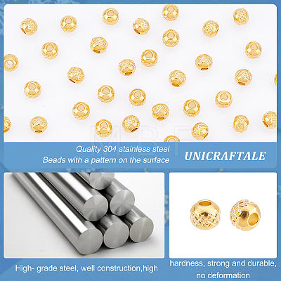 Unicraftale 100Pcs 304 Stainless Steel Beads STAS-UN0036-82-1