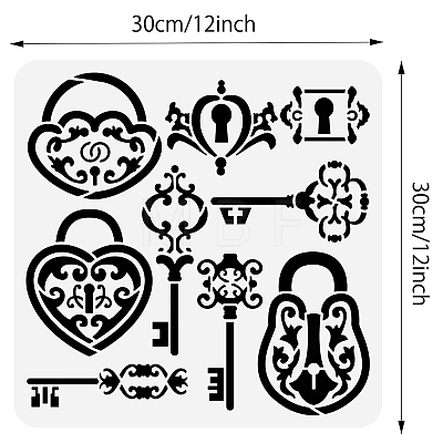PET Hollow Out Drawing Painting Stencils DIY-WH0418-0013-1