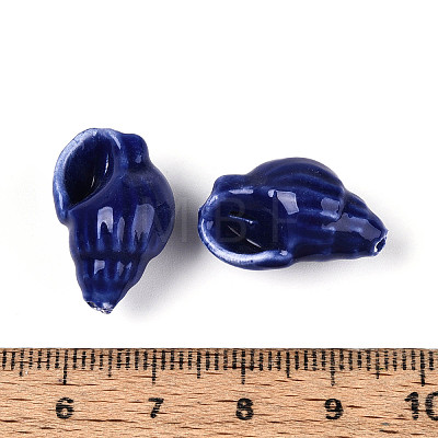 Handmade Printed Porcelain Beads PORC-T133-01A-01-1