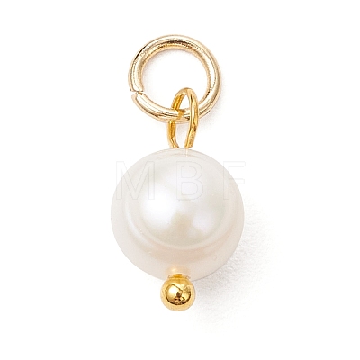 3Pcs 3 Colors Natural Cultured Freshwater Pearl Two Sides Polished Charms PALLOY-JF04036-1