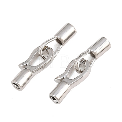Brass Fold Over Clasps KK-CBA7392-01P-1
