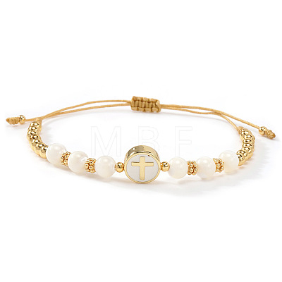 Minimalist Adjustable Natural Shell Beads Braided Bead Bracelets SR5600-1-1