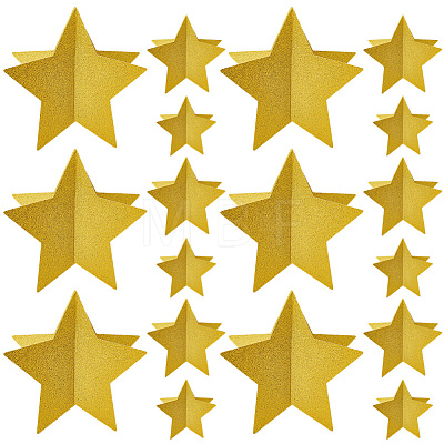 3D Star Paper Glitter Powder Display Decorations DIY-WH20082-52A-1