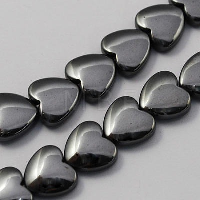 Magnetic Synthetic Hematite Beads Strands G-Q912-12mm-1