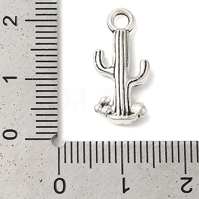 Tibetan Style Alloy Cactus Pendants TIBEP-3932-AS-LF-1