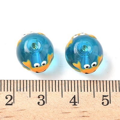 Ocean Theme Handmade Glass Enamel Beads LAMP-D304-02I-1