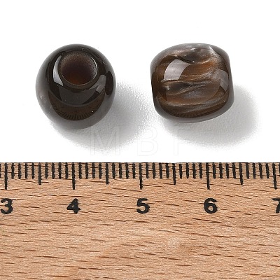 Opaque Resin European Beads RESI-F073-12A-1