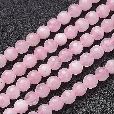 Natural Rose Quartz Beads Strands G-G099-F6mm-15-1