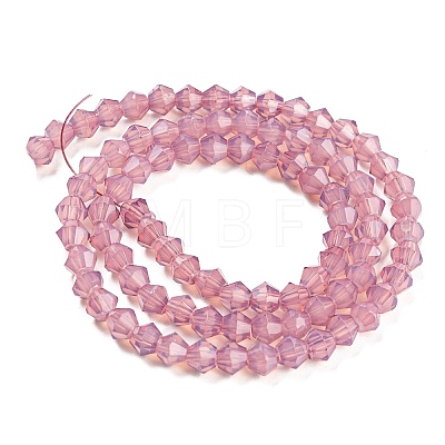 Baking Painted Transparent Glass Beads Strands DGLA-F029-J4mm-04-1