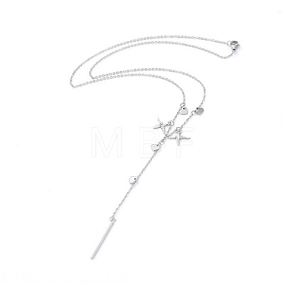 (Jewelry Parties Factory Sale)304 Stainless Steel Pendant Necklaces NJEW-JN02887-03-1