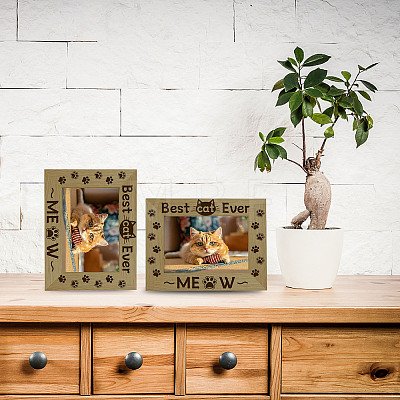 Natural Wood Photo Frames AJEW-WH0292-042-1