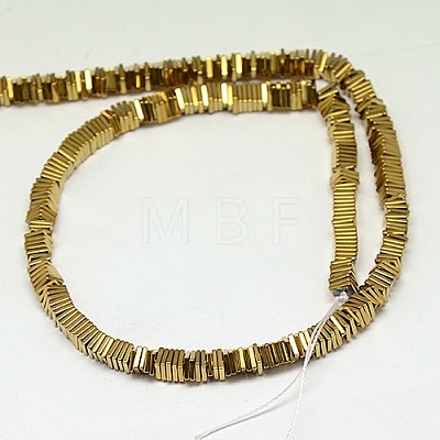 Electroplate Non-magnetic Synthetic Hematite Heishi Beads Strands G-J171A-4x4mm-06-1