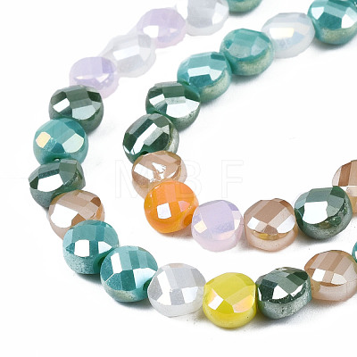 Electroplate Opaque Glass Beads Strands EGLA-S174-30-1