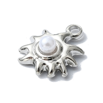 Alloy With ABS Pearl Pendants PALLOY-S188-02P-1