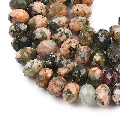 Natural Green Opal Beads Strands G-C259-A51-5x8mm-1