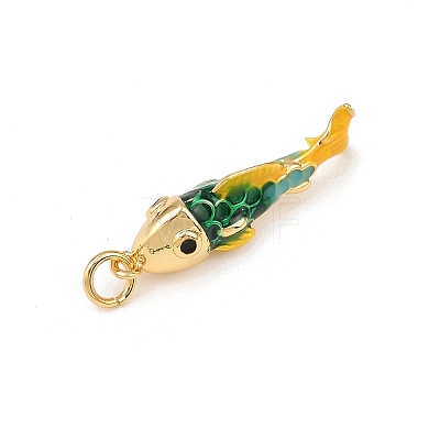 Brass Enamel Pendants KK-L255-03G-A01-1