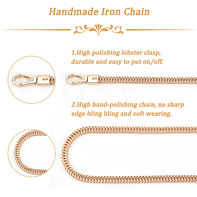 Alloy Chain Bag Handles FIND-WH0038-84G-1