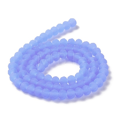 Imitation Jade Solid Color Glass Beads Strands EGLA-A034-J6mm-MD03-1