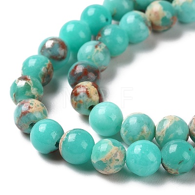 Synthetic Imperial Jasper Dyed Beads Strands G-D077-A01-01C-1