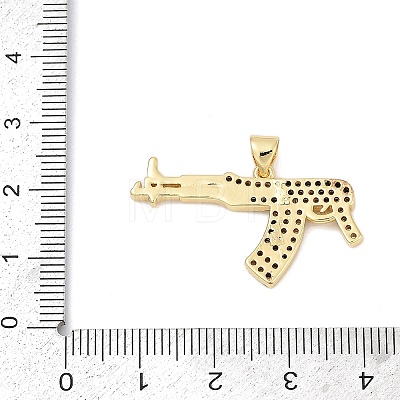 Brass Micro Pave Cubic Zirconia Pendants KK-U058-59B-G-1