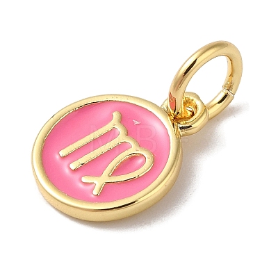 Real 18K Gold Plated Brass Enamel Charms KK-L216-001G-L04-1