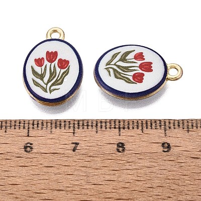 Valentine's Day Printed Alloy Pendants PALLOY-SZC0008-05K-1