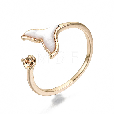 Brass Peg Bails Cuff Finger Ring Settings X-KK-S354-288-NF-1