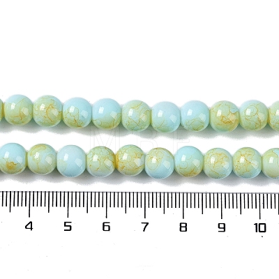 Baking Paint Glass Bead Strands GLAA-H031-01B-08-1