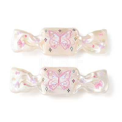 Printed Opaque Acrylic Beads OACR-B054-01A-1