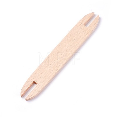 Wood Knitting Looms Shuttles TOOL-WH0112-01-1