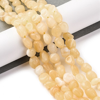 Natural Yellow Jade Beads Strands LS-G-G146-A20-01-1