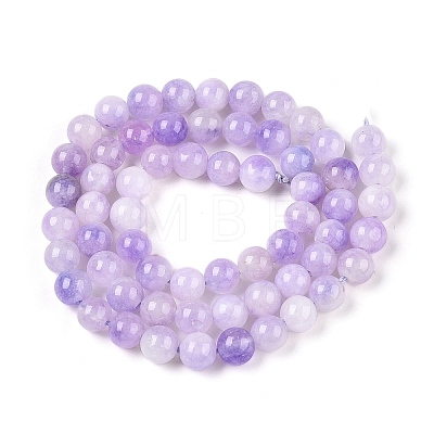 Dyed Natural White Jade Beads Strands G-T138-6mm-210-10-1