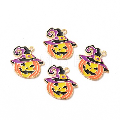 Halloween Alloy Enamel Pendants PALLOY-F299-01KCG-1