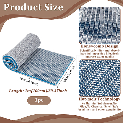 Rectangle Sponge Foam Sheet for Aquarium AJEW-WH0314-784-1
