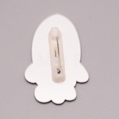 Rockets Plastic Brooch for Backpack Clothes JEWB-TAC0007-05-1