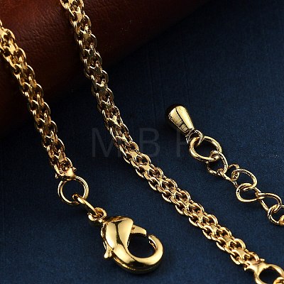 Brass Rope Chain Bracelets for Women BJEW-G735-08G-1