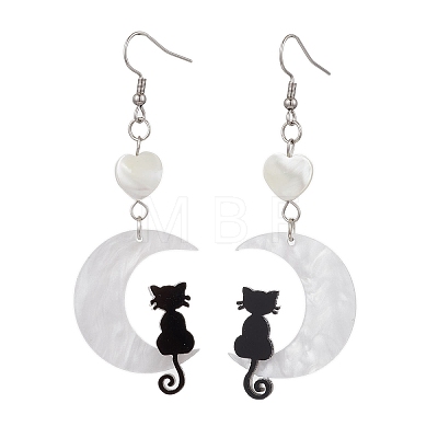 Acrylic Dangle Earrings EJEW-JE06333-01-1