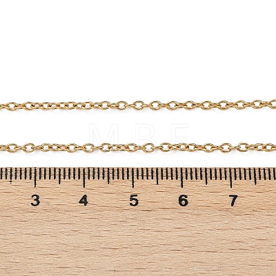 Ion Plating(IP) 304 Stainless Steel Unisex Cable Chain for Necklace STAS-P045-01G-B-1