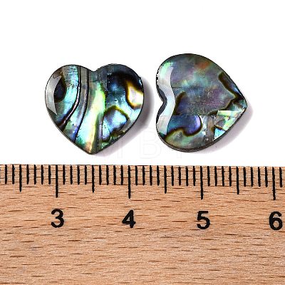 Natural Paua Shell Epoxy Resin Cabochons SSHEL-S279-01D-1