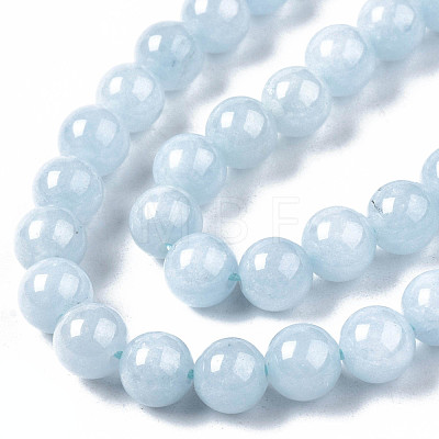 Natural Chalcedony Beads Strands X-G-S333-6mm-004-1