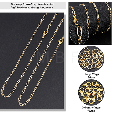   DIY Figaro Chain Necklace Making Kits DIY-PH0008-38-1