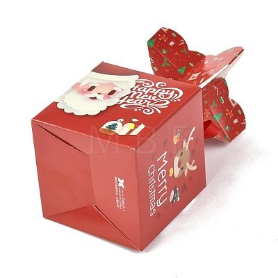 Christmas Theme Paper Fold Gift Boxes CON-G012-03B-1
