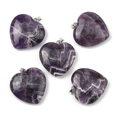 Natural Banded Amethyst Pendants GG-K002-12A-24-1