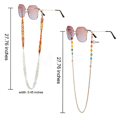 5Pcs 5 Styles Eyeglasses Chains AJEW-SZ0001-61-1